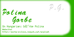 polina gorbe business card